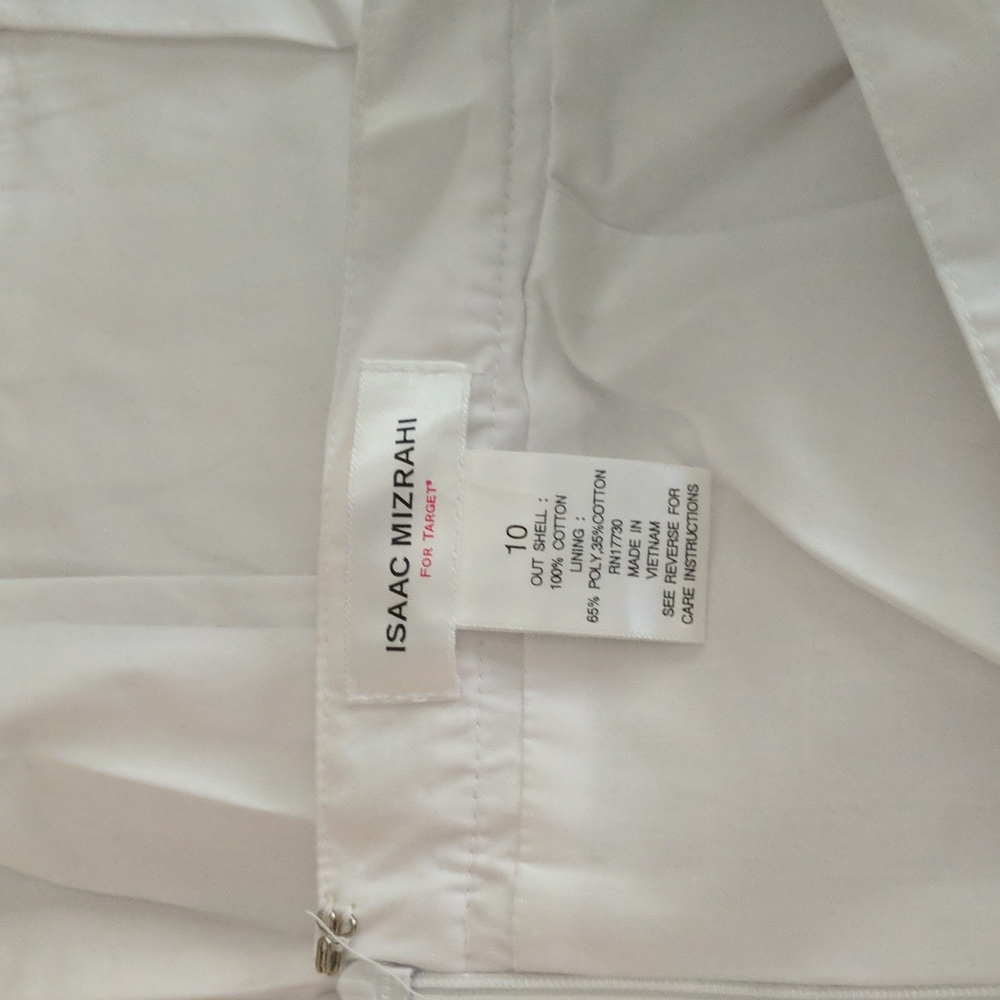 100% cotton pure white skirt